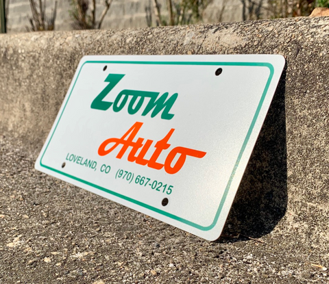 23 Gauge License Plate Insert - 2 Color