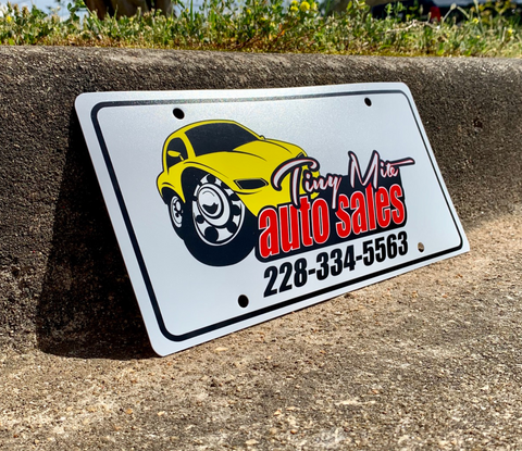 23 Gauge License Plate Insert - 3 Color