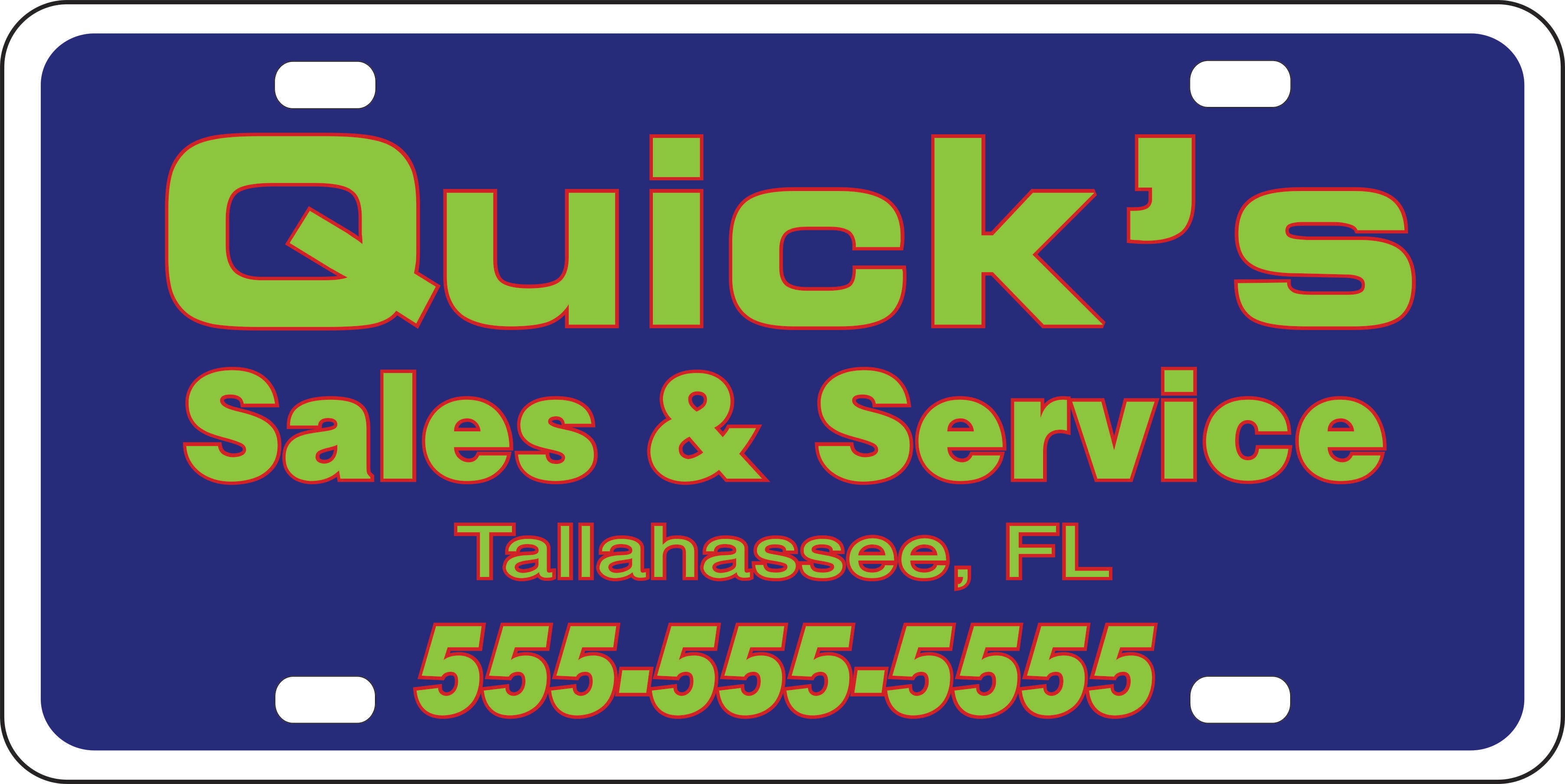 50 Gauge License Plate Inserts - 2 Color
