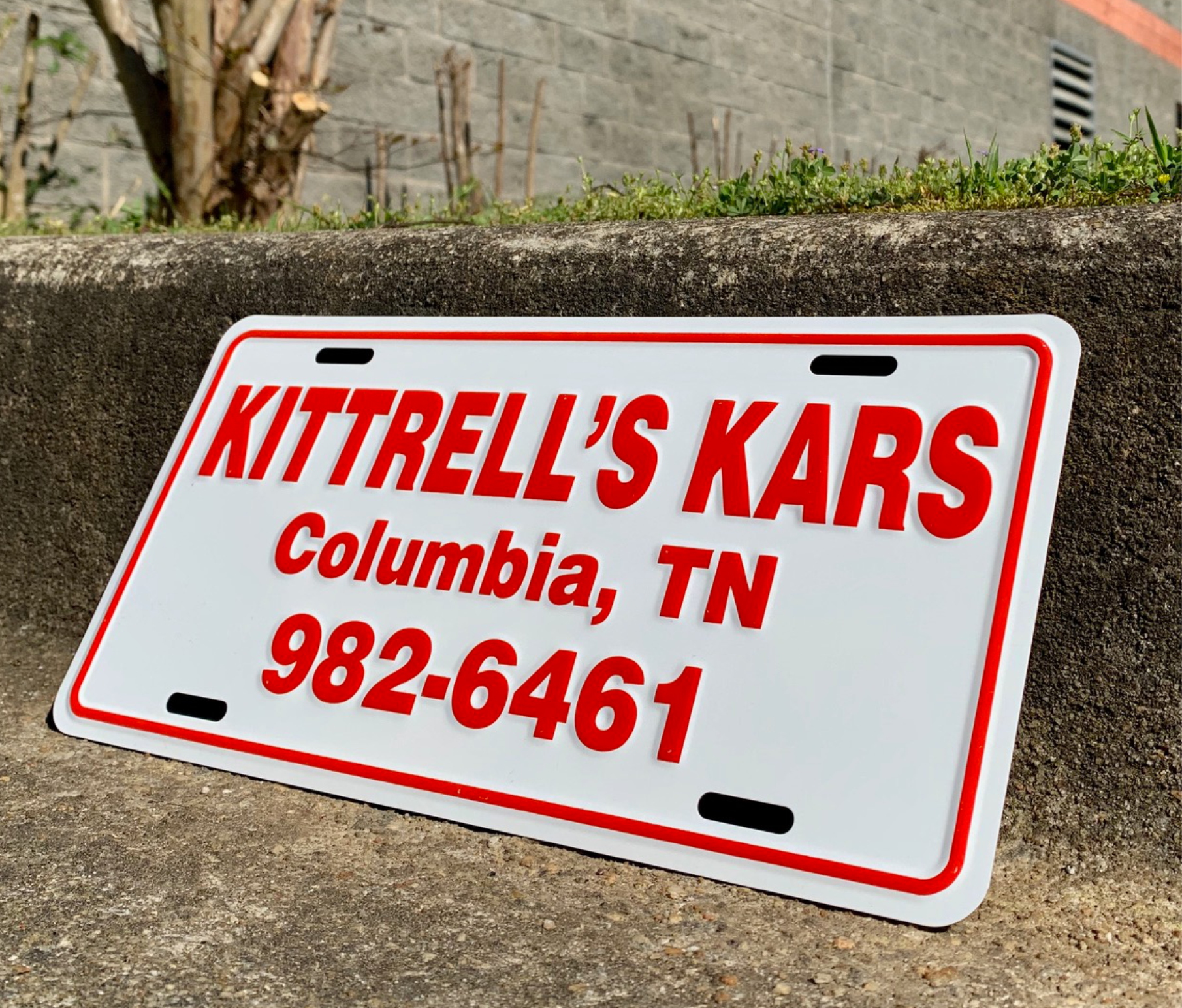 Embossed Aluminum License Plate