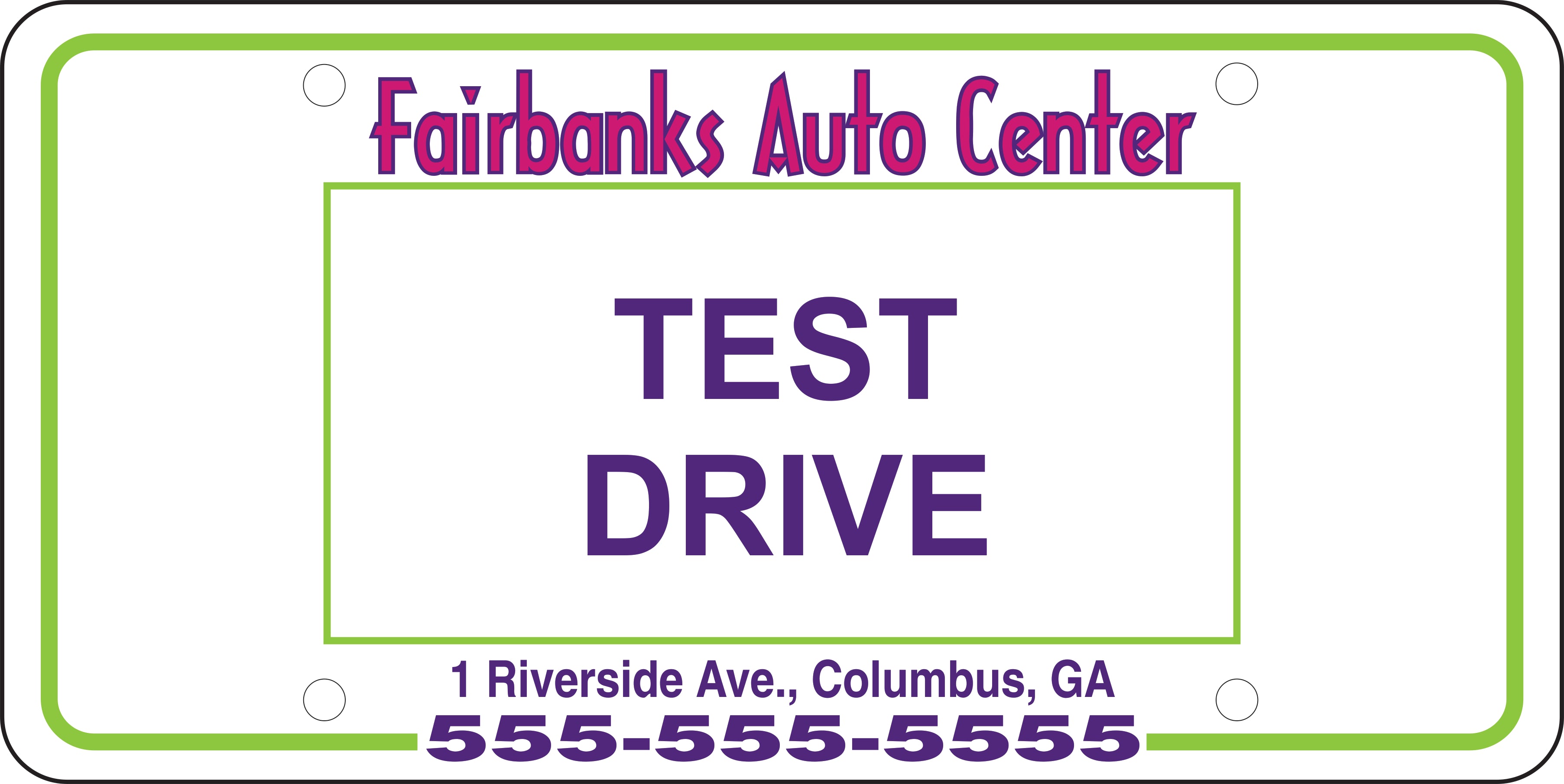 Poly Coated Cardboard License Plate Insert - 3 Color