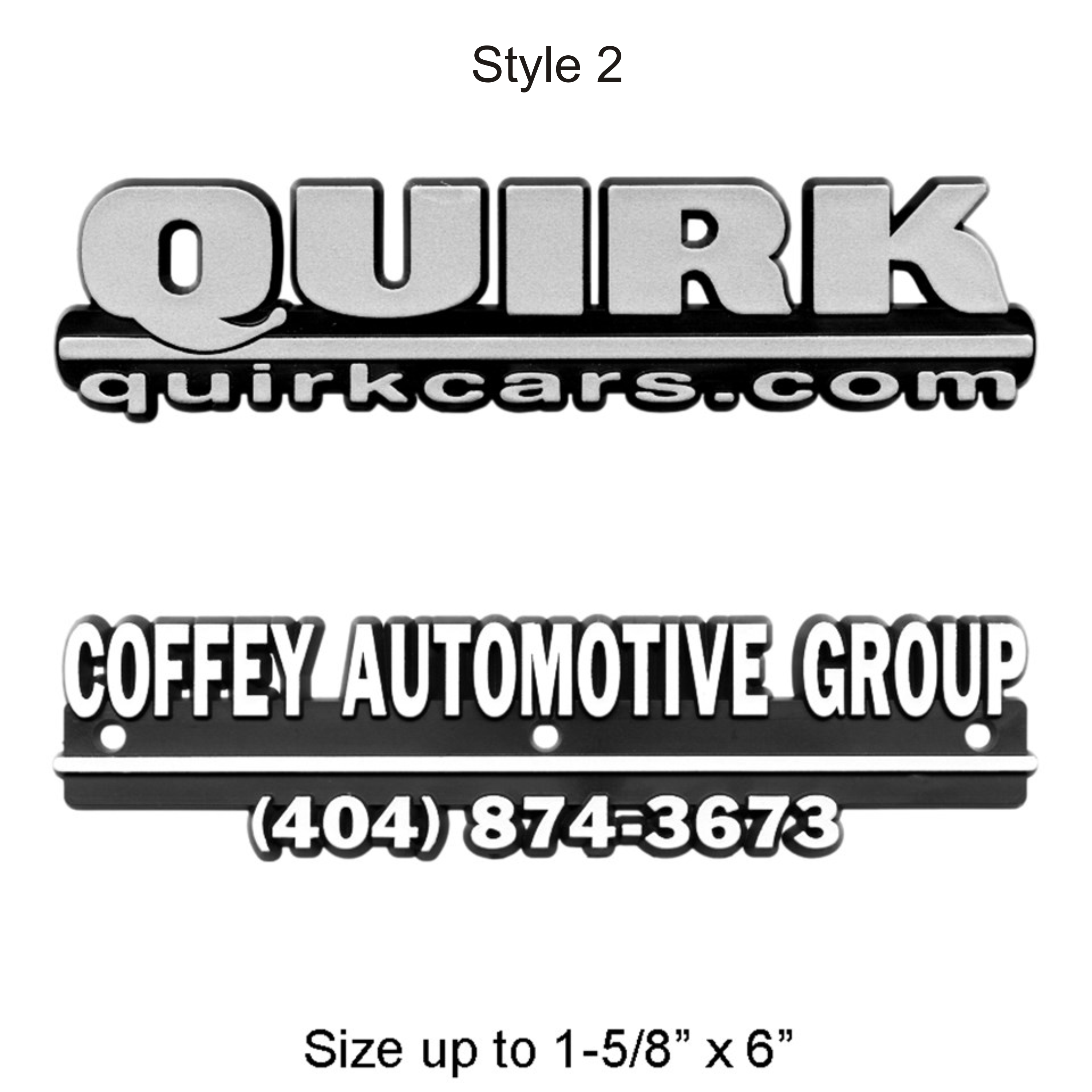 3-D Auto Nameplates