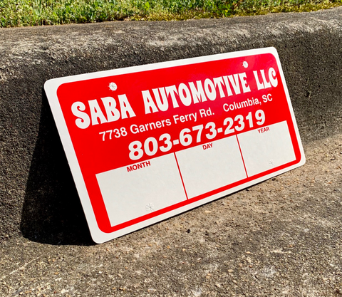 Poly Coated Cardboard License Plate Insert