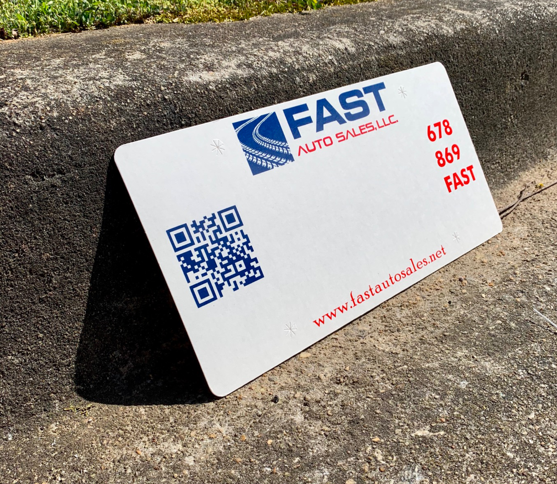 Poly Coated Cardboard License Plate Insert