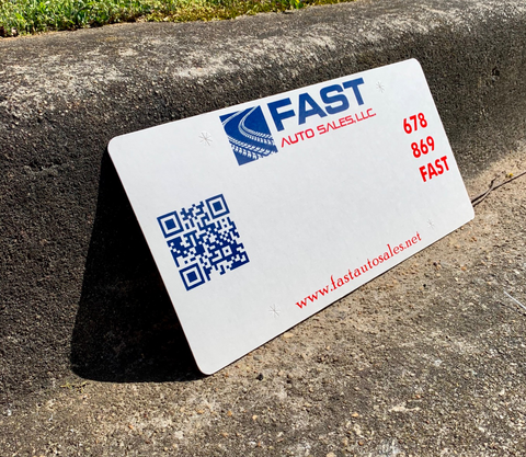 Poly Coated Cardboard License Plate Insert - 2 Color