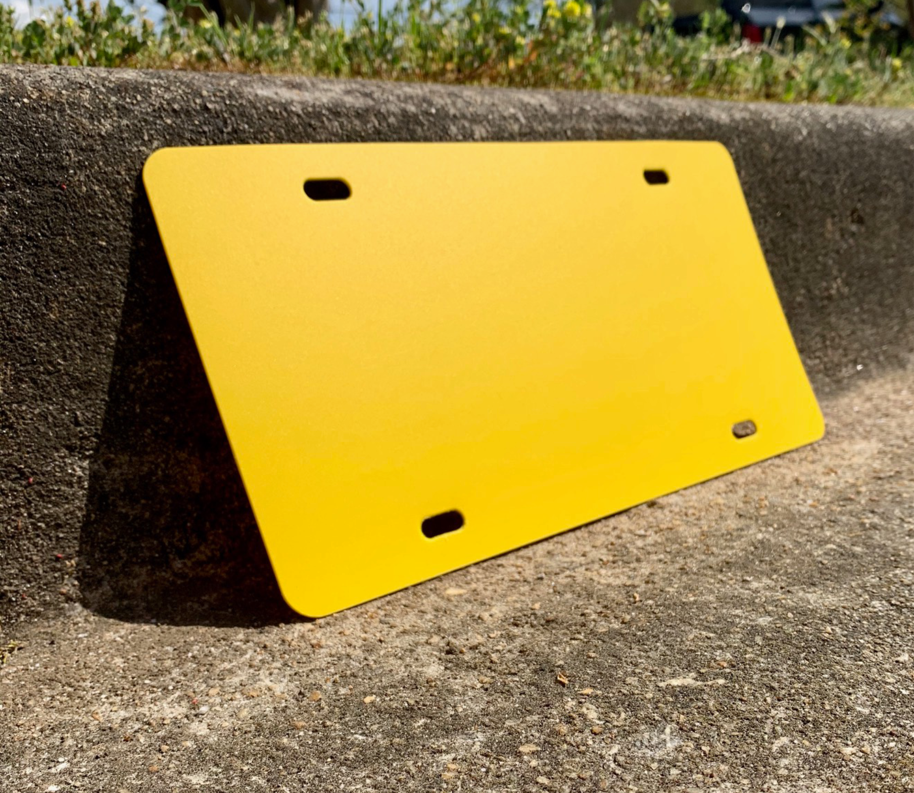 Yellow 50 Gauge License Plate